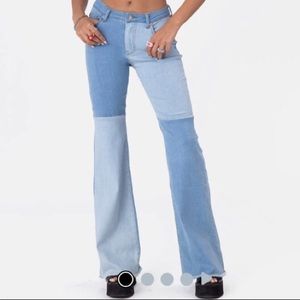 Adika Mystics Color-Block Flare Jeans